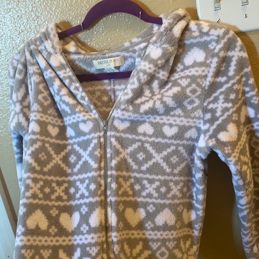 Gray and White Onesie